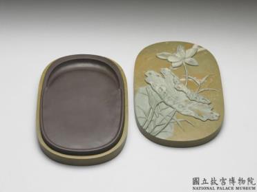 图片[2]-Songhua inkstone with lid featuring lotus flower, Qing dynasty, Qianlong reign (1736-1795)-China Archive